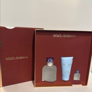 Dolce & Gabbana Red and Gold Bath & Body Set